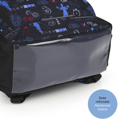 Mochila Escolar Gabol Training Adaptable a Carro Doble Compartimento Reforzada