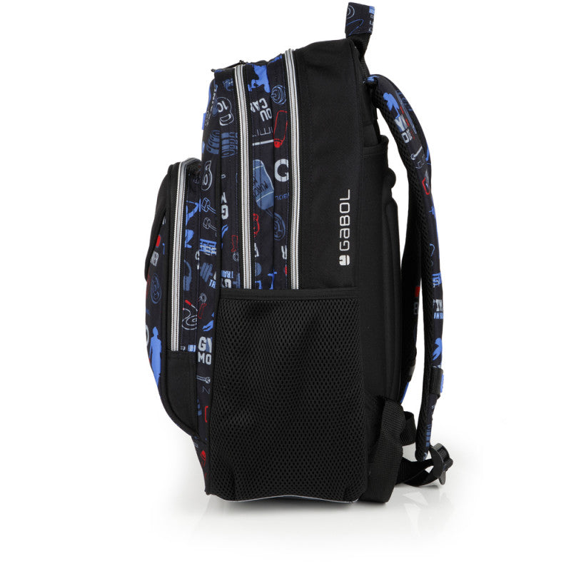 Mochila Escolar Gabol Training Adaptable a Carro Doble Compartimento Reforzada