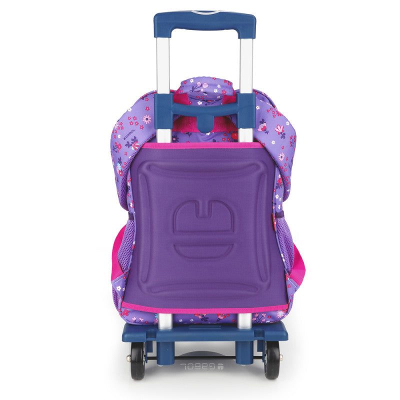 Mochila Escolar VIOLET Adaptable a Carro, Impermeable, Doble Compartimento, Gran Capacidad