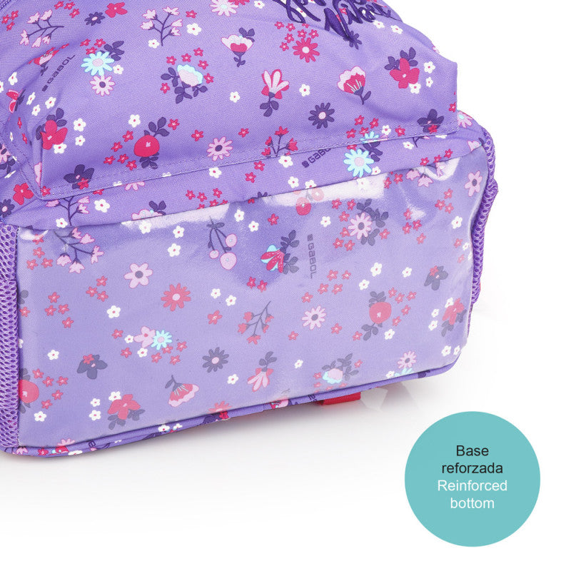 Mochila Escolar VIOLET Adaptable a Carro, Impermeable, Doble Compartimento, Gran Capacidad