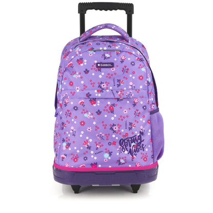 Mochila Escolar Gabol VIOLET con Ruedas Dobles y Espalda Acolchada para Niños