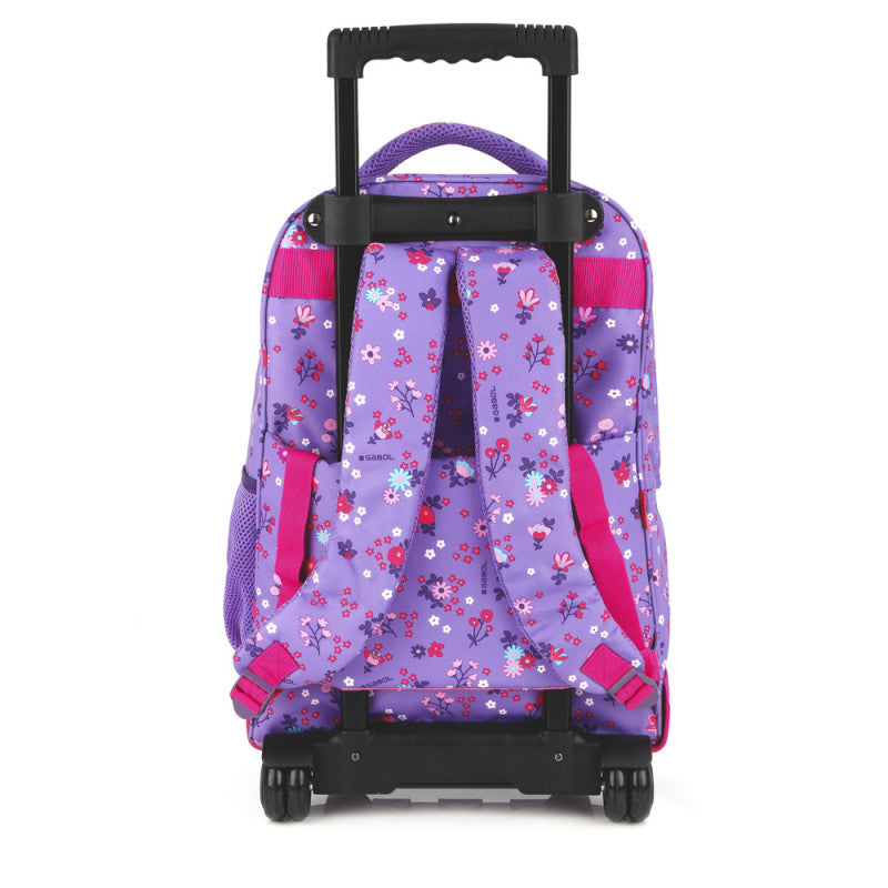 Mochila Escolar Gabol VIOLET con Ruedas Dobles y Espalda Acolchada para Niños