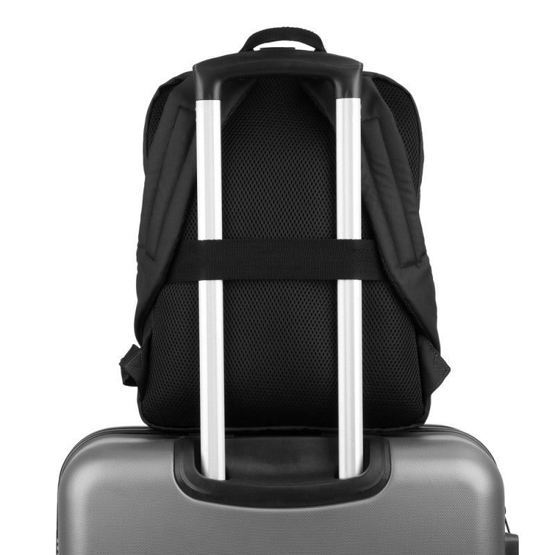 Mochila Gabol FLASH para Portátil 14'' Gris Oscuro, Reflectante, Acople Carro