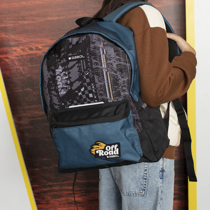 Mochila Escolar Gabol ROAD Azul Petróleo Mediana con Espalda Acolchada y Detalles Reflectantes