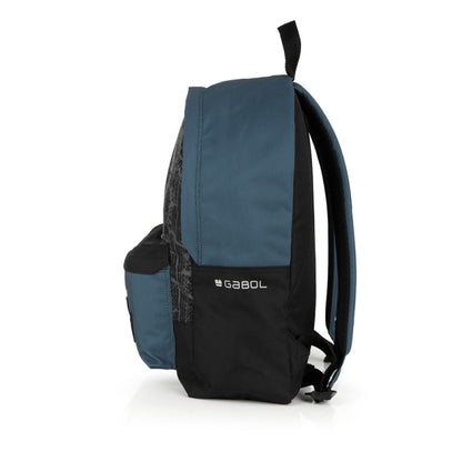 Mochila Escolar Gabol ROAD Azul Petróleo Mediana con Espalda Acolchada y Detalles Reflectantes