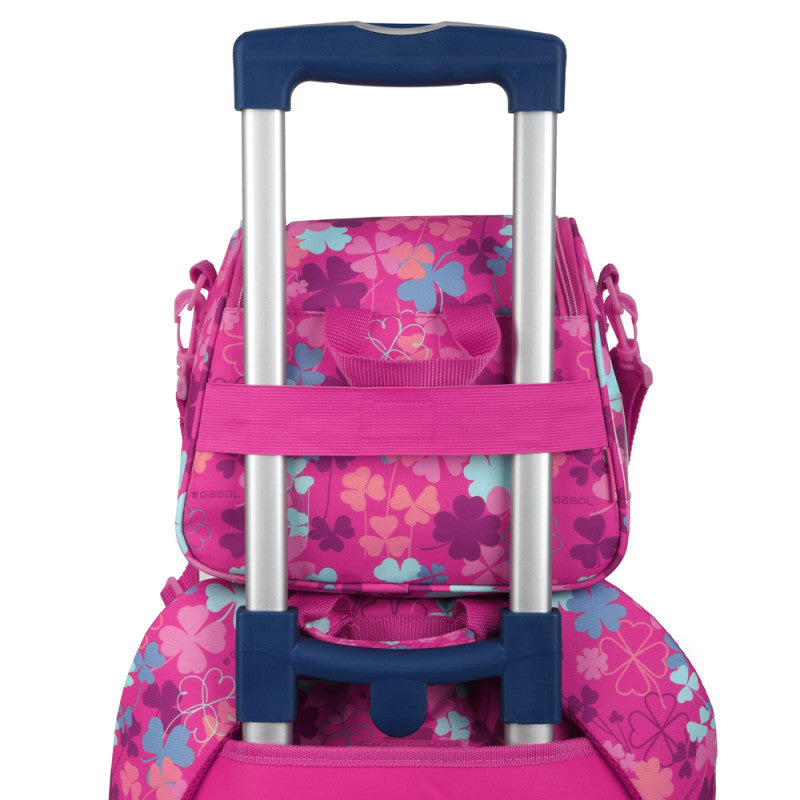Porta Alimentos Térmico Gabol CLOVER Rosa Infantil, Acolchado, Acople Carro, PVC Free