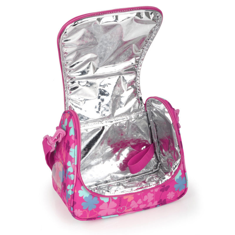 Porta Alimentos Térmico Gabol CLOVER Rosa Infantil, Acolchado, Acople Carro, PVC Free